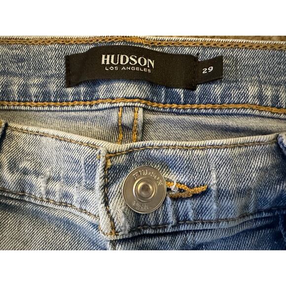 EUC Hudson Nico Straight Distressed Jeans Size 29 StreetStyleDenim ModelOffDuty - Picture 9 of 11